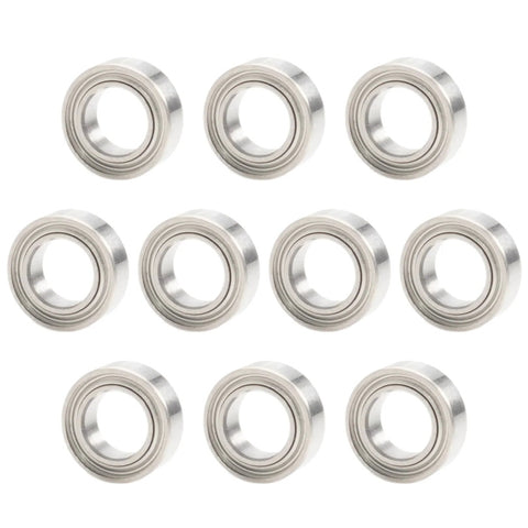 Twelve metal shielded ABEC-5 miniature ball bearings, 4x7x2.5 mm, arranged in grid.