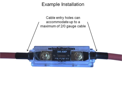 Installed Beefy ANL Fuse Holder With Two 200A Fuses, Heavy Duty Battery Wiring Accessory For 2/0 Gauge Cables, Perfect For RV Boat Truck Electrical Systems And Power Upgrades
