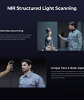 Raptor Pro 3D Scanner Delivers Metrology Grade Accuracy Up To 0.02mm At 60FPS With Blue Laser Array And NIR Structured Light For Fast, Pinpoint Precision Scans Of Medium To Large Objects For 3D Printing. NIR structured light scanning of a figurine and face scan
