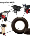 4.80/4.00-8 Inch Tire Inner Tubes for wheelbarrows and trailers, heavy duty rubber tubes with compatible equipment illustrations