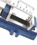Self Centering Vice Low Profile 50mm Jaw For Precision CNC Milling Grinding Machine showing blue hardened steel clamp with scale