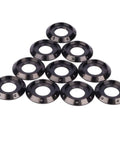 10 Pcs Titanium Flange Washers Set M5 M6 M8 M10 For Motorcycle And Car, Grade 5 6AL-4V Titanium Alloy, Corrosion Resistant