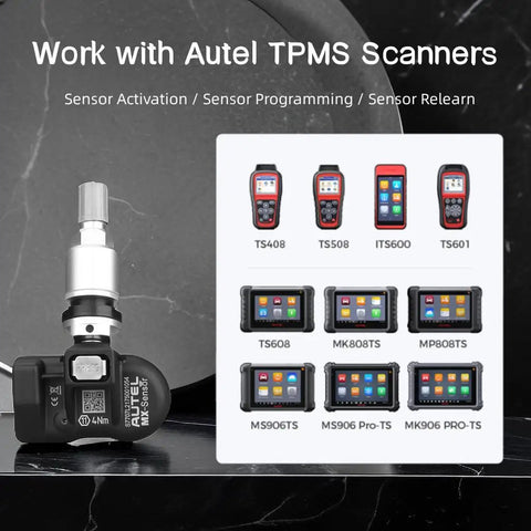 MX Sensor 2in1 Dual Frequency Tire Pressure Sensor 315MHz 433MHz Pack Of 20 With 100% Sensor ID Cloning, Relearn-Free Replacement For TPMS, Plug-And-Play Install compatible with Autel TPMS scanners