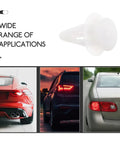 Auto Wire Clips And Door Panel Retainer Kit Plastic Push Pins Fasteners For Car Body Bumper Windshield And Interior Panels Durable Auto Clips For Quick Repairs And Easy Setup, white plastic push pin