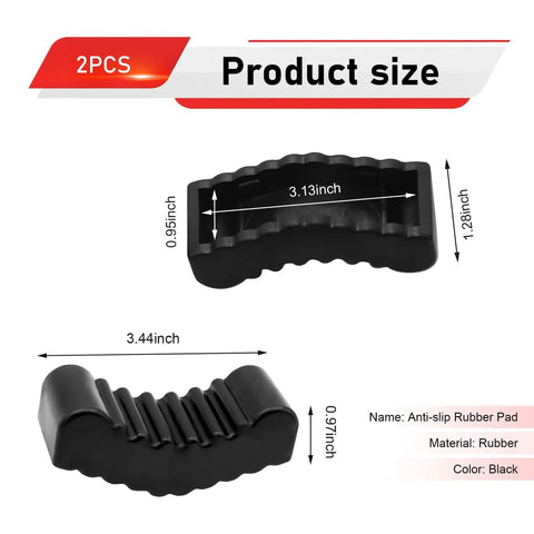 Heavy Duty Jack Stand Pads 2 Pack Rubber Anti Slip Tooth Shaped Floor Jack Pads For Universal 2 To 3 Ton Maintenance, black rubber