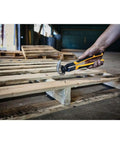 10 Inch MF End Nipper PLRS Series Heavy Duty Cutter trimming wooden pallet in workshop with comfortable grip, precision jaw design