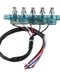 Five Button Range Hood Push Button Switch Replacement Panel DIY Friendly for kitchen appliances with attached wires and buttons