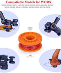 Replacement Trimmer Line Spool For Worx Electric String Trimmers 0.065 Inch 10 Feet Autofeed Edger Line Weed Eater Compatible
