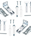 Must Have Bifold Door Repair Kit For Seven Eighths To One Inch Sliding Tracks Two Pack With Top And Bottom Brackets Guide Wheel Pivots And Screws
