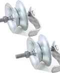 Sliding Gate Rollers 5 Inch Steel Wheel Galvanized For 1 And 5 Eighth Inch Pipe Track Fits 1 And 5 Eighth Inch Gate Frame Pack Of 2 Durable Track Rollers For Smooth Quiet Operation And Long Lasting Use, side view