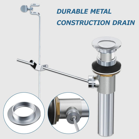 Rough-In Valve With Drain Assembly For Widespread Bathroom Sink Faucets Easy Install Half Inch IPS Connections Brass Construction