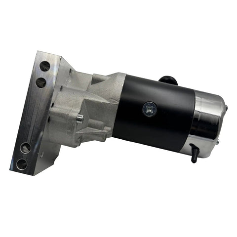 High Torque Starter For Chevy Small Block 350 Engine 12V 2.2Kw Beefy Mini Motor showing gear reduction design and mounting plate.