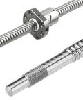 Pro Grade Ball Screw Kit SFU1605 400mm with End Supports for CNC Machines, bearing steel and aluminum close-up