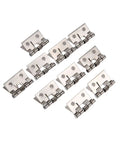 Concealed Door Hinges Set 10 Pcs Stainless Steel Butt Hinge For Cabinets And Furniture Easy Install High Load Bearing Wear Resistant Hidden Hinge Replacement 26x31mm Thickened Panel Casting Durable Hardware displayed in a row.