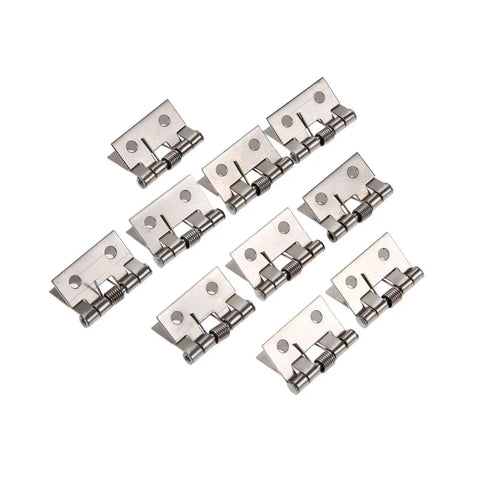 Concealed Door Hinges Set 10 Pcs Stainless Steel Butt Hinge For Cabinets And Furniture Easy Install High Load Bearing Wear Resistant Hidden Hinge Replacement 26x31mm Thickened Panel Casting Durable Hardware displayed in a row.
