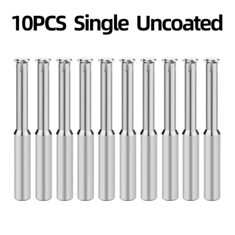 Pro Grade Carbide Threaded Milling Cutter With Single Tooth Three Full Thread For CNC Cutting Tools 10 Piece Uncoated Set