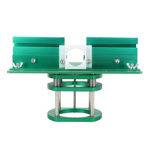 Heavy Duty Aluminum Woodworking Bench Router Lift System With Dead Nuts Precise Manual Crank, green design for small trim routers.