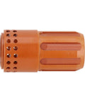 Premium Swirl Ring Consumables Kit For 220994 Plasma Cutter with elongated orange design and holes for airflow stability.