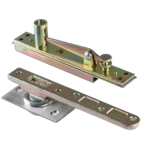 Heavy Duty Wooden Door Invisible Floor Spring With 360 Degree Rotation Stainless Steel Hidden Pivoting Hinge For Smooth Self Closing And Quiet Operation 100kg Capacity visible parts