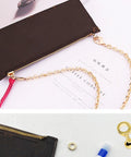 Two Piece Copper Zipper Insert Buckle Kit For Purses And Pouches Handbag Repair DIY Clip For Pochette Small Bag Chain Strap Metal Buckles Replacement