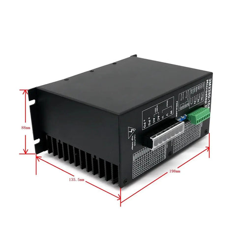 Boss Three Phase Stepper Motor Kit With 130BYGH350D 1.2 Degree 6.9A 50Nm Torque NEMA52 19mm Shaft Packed With 3M228010A Drive Ideal For CNC Engravers Milling DIY Robots 3D Printer Upgrades, 198x135.5x88mm drive