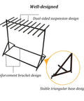 Rolling Life Vest Organizer Rack Is Total Game Changer For Sorting Water Sports Gear With Open Tiered Hooks, dual-sided design.