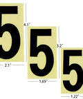 Reflective Mailbox Numbers Set Digits 0 Through 9 With Transfer Tape Self Adhesive Waterproof Digit Stickers