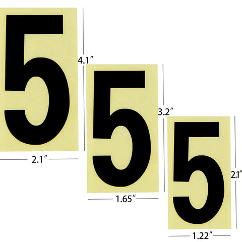 Reflective Mailbox Numbers Set Digits 0 Through 9 With Transfer Tape Self Adhesive Waterproof Digit Stickers