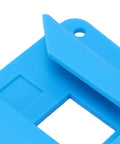 Close-up of Bike Carrier Luggage System Upgrade For Folding Bikes With Quick Mount For Bicycle Basket, blue ABS material detail.