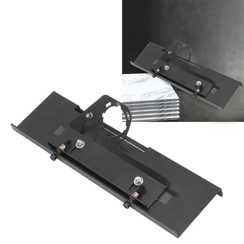 43 Degree Tile Bevel Tool For Angle Grinder Ceramic Tile Chamfer Cutter For Precise Corner Cutting Adjustable Bevel Angles Smooth Tile Edges Durable Beveling Bit For Home Reno Projects, black steel tool on tile