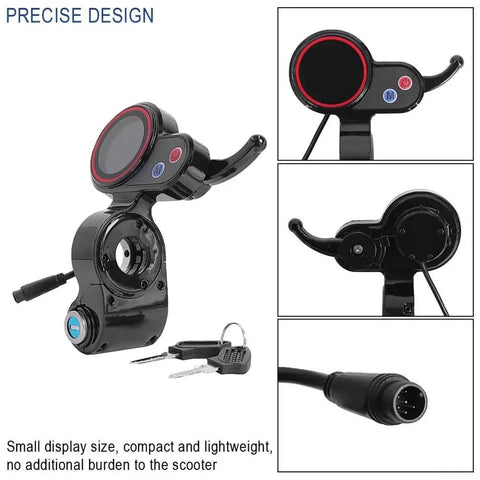 LCD Display Panel For E-Scooter Thumb Throttle And Speedometer, E-Bike Controller With Clear No Glare Readout For Cycling Monitor And Scooter Instrument Cluster, Safe Rides Everyday