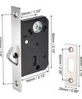 Invisible Recessed Pocket Door Lock With Handle Sliding Barn Door Latch Kit With Keys Black Finish Fits 35 To 55 Millimeter Thick Doors