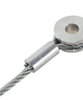 Close-up of Two Pack 150 Inch Heavy Duty Galvanized Steel Ramp Door Cable Kit For Enclosed Cargo Trailers, end detail