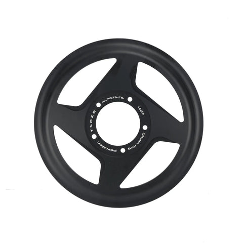 42T Offset Chainring with Integrated Guard for Tongsheng Z8 Mid Drive Motor Kit AL7075, top view