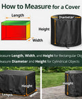 Diagram showing how to measure for a Custom Fit Dust Protection Cover For Equipment And Furniture Made To Measure Protective Cover