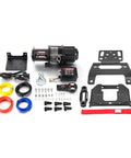 WeiSen 4500lb Electric Winch Kit With Remote For Polaris RZR XP 1000 And General Models. Complete off-road winch setup with accessories.