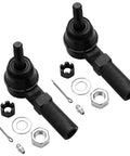Six Piece Front Tie Rods Kit For Buick LeSabre Lucerne Park Avenue And Compatible Cadillac DeVille DTS Seville Riviera And Oldsmobile Models Inner Outer Tie Rod Ends Boots Replacement Heavy Duty Construction, two inner tie rods and hardware