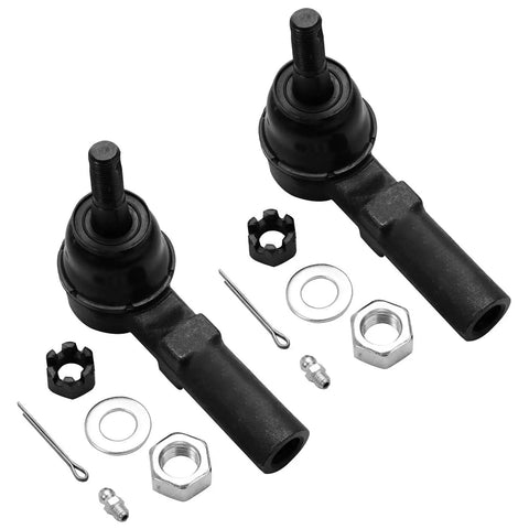 Six Piece Front Tie Rods Kit For Buick LeSabre Lucerne Park Avenue And Compatible Cadillac DeVille DTS Seville Riviera And Oldsmobile Models Inner Outer Tie Rod Ends Boots Replacement Heavy Duty Construction, two inner tie rods and hardware