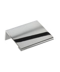 2 Inch Edge Pull in Polished Chrome for Cabinets and Drawers, sleek modern hardware shown in side view with durable finish