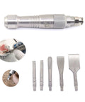 Air Powered Flux Chipper Pneumatic Tool Set With Five Shovel Heads Pipe And Plug For Demolition Carving And Sculpting
