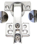 Two Pack Stainless Steel 90 Degree Hydraulic Cabinet Hinges With Soft Close Concealed Silent Flush Mount 3.85x2.36in