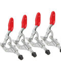 Heavy Duty Toggle Clamp Set 4 Pack Fixed Lock 45kg Load Capacity With Push Pull Grip Durable Galvanized Iron Hand Tool GH 301AM