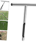 Stainless Steel Soil Probe With T Handle Easy Core Sampler For Lawn And Garden Testing Grains And Fertilizer Sampling Durable Reusable Soil Sampler Tool