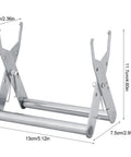 Beekeeping Frame Holder Lifter Capture Grip Tool Dope Stainless Steel Build For Safe Frame Removal with dimensions displayed