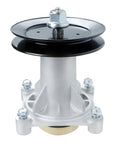 Close-up of spindle from 54 Inch Deck Rebuild Kit For Craftsman And Husqvarna LGT2654 YTH2454 Decks Pro Grade Spindle Set