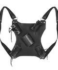 Ninja Sword Back Holster And Back Sheath Dope Adjustable Leather Double Sword Holder Durable Back Strap Carry Bag black