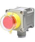 Explosion-Proof Emergency Stop Button Switch With Push Button Actuator, Industrial Grade, with Protective Cover