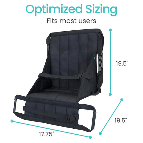 Hassle Free Chair To Bed Transfer Sling For Elderly And Disabled Patients Smooth Move Lift Assist Harness with dimensions.