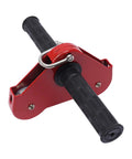 Heavy Duty Zip Line Kit With Stainless Steel Spring Brake, Seat, And Swing Or Climbing Rope, red trolley with black handles