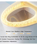 Pro Electric Smart Bidet Toilet Seat With Instant Heated Warm Water And Slow Close Design For Elongated Toilets Auto Lid, showing 3D curved seat with heating options.